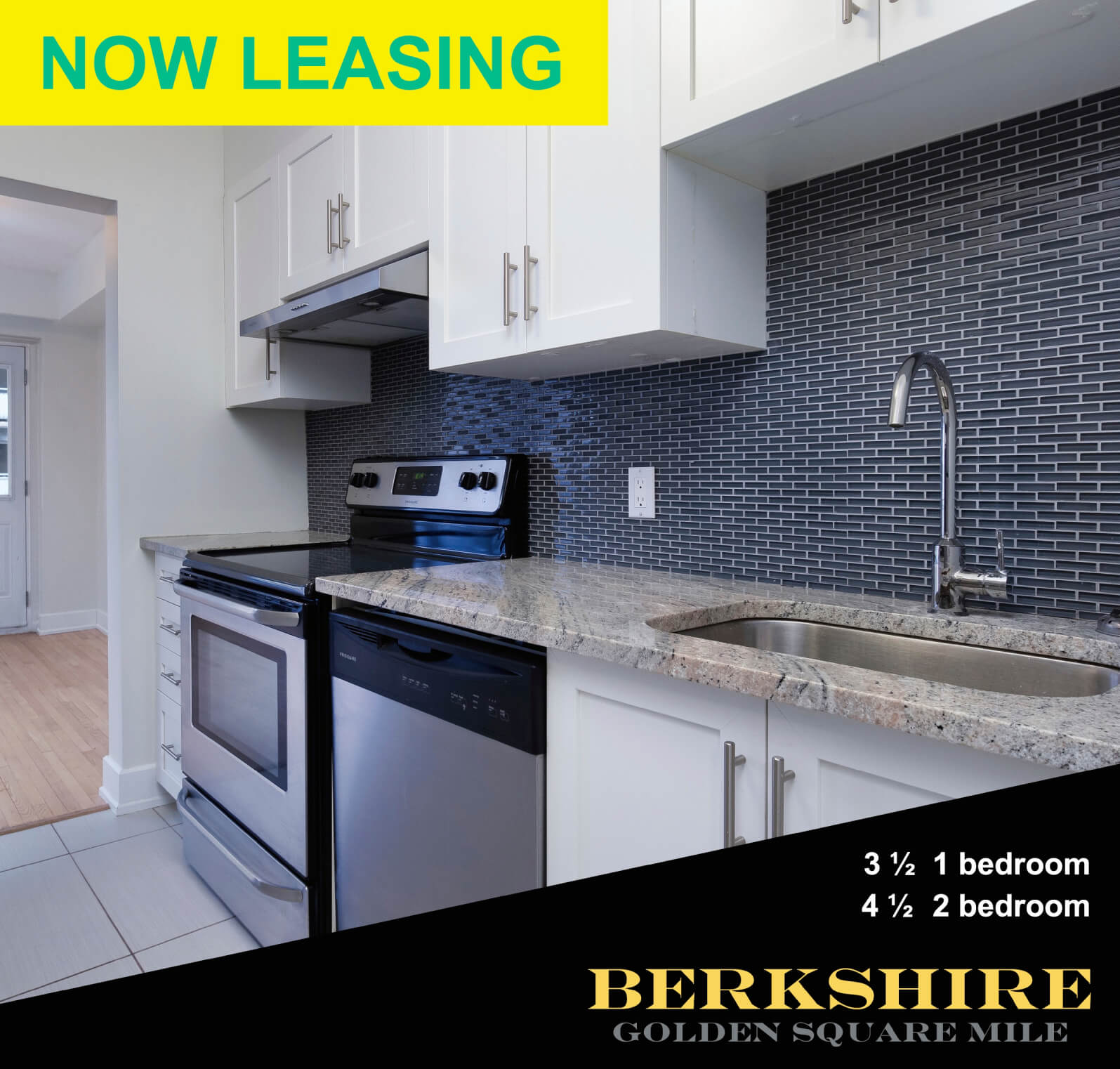 3 ½, 4 ½ apartments for lease - 514-573-2582 - Berkshire - Golden Square Mile